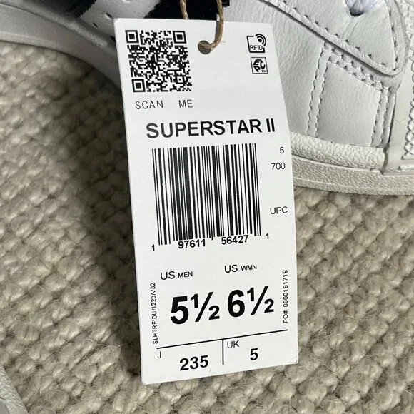NWT Adidas Superstar II size W6.5 (M5.5) - Picture 13 of 14